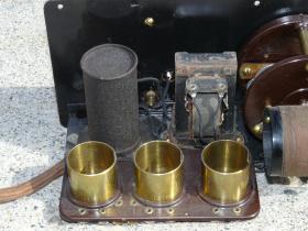View of top of
                    AF section showing audio transformers and power
                    switch