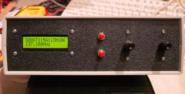 Front-panel view of the homebrew weather
                  satellite receiver