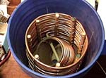 The new loading coil - showing a view of the variometer.